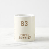 B3 Three Bunnies 3D Illusion  Koffiemok (Center)