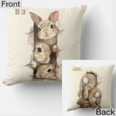 B3 Three Bunnies 3D Illusion Kussen