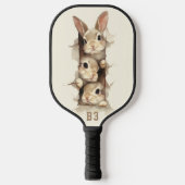 B3 Three Bunnies 3D Illusion Pickleball Paddle (Voorkant)