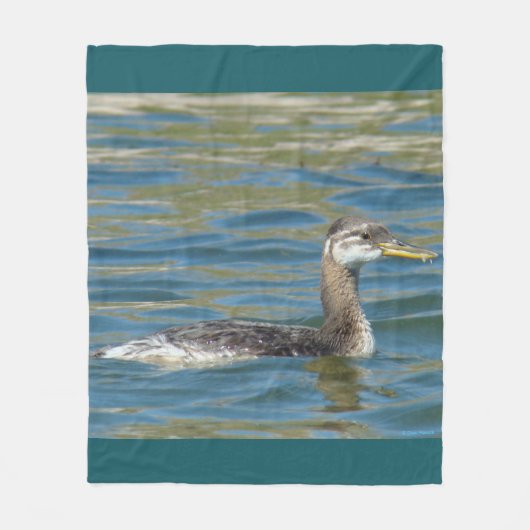 B40 Roodhalsfuut Juveniel Fleece Deken (Voorkant)