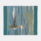 B40 Roodhalsfuut Juveniel Fleece Deken (Voorkant (Horizontaal))