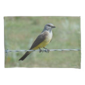 B44 Western Kingbird op Barb Wire Fence Kussensloop (Voorkant)