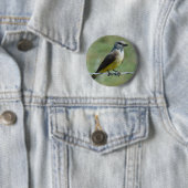 B44 Western Kingbird Ronde Button 5,7 Cm (In situ)