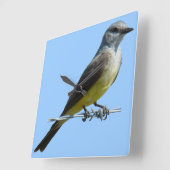 B45 Westelijke Koningsvogel Vierkante Klok (Hoek)