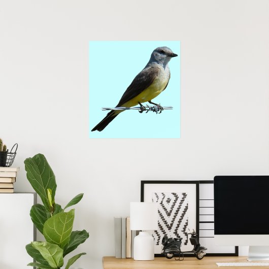 B45 Western Kingbird Poster (Thuiskantoor)