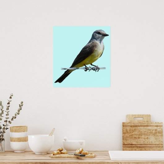B45 Western Kingbird Poster (Keuken)