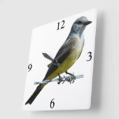 B45 Western Kingbird Vierkante Klok (Hoek)