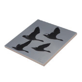 B46 Canadese ganzen in de vlucht Tegeltje (Zijkant)