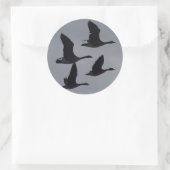 B46 Canadese ganzen in Flight Silhouette Ronde Sticker (Tas)