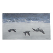 B48 Canadese ganzen in het vliegtuig boven de bevr Kussensloop (Achterkant)