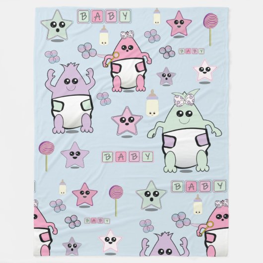 B4L Cute Blanket | ABDL | Baby4Levensduur | Snuggl Fleece Deken (Voorkant)