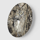 B51 Great Horned Owl Grote Klok (Hoek)