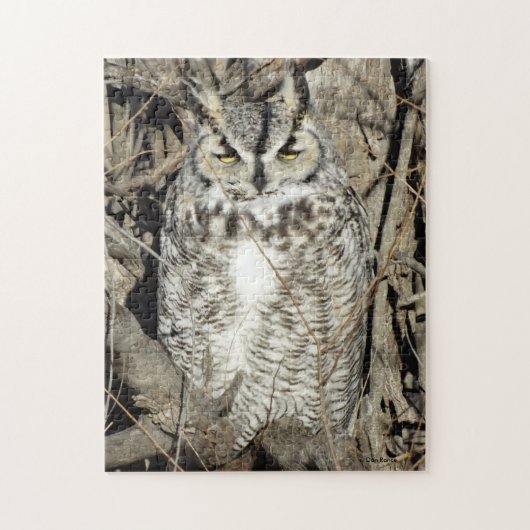 B51 Great Horned Owl Legpuzzel (Verticaal)