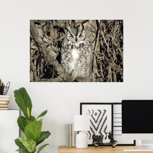 B51 Great Horned Owl Poster (Thuiskantoor)
