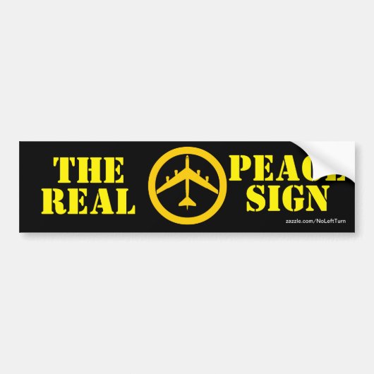B52 De Bumpersticker voor het echte vredesteken (Voorkant)
