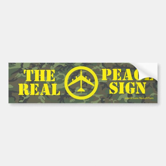B52 De Bumpersticker voor het echte vredesteken (Voorkant)
