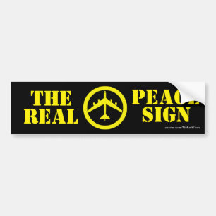 B52 De echte vredesteken bumpersticker