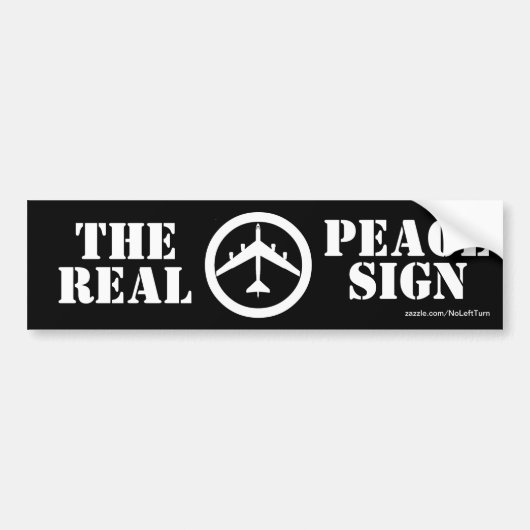B52 Het Echte Vredesteken Bumpersticker (Voorkant)