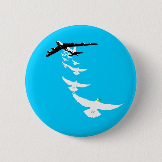 B52 Peace Dove Bomber Ronde Button 5,7 Cm (Voorkant)