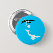B52 Peace Dove Bomber Ronde Button 5,7 Cm (Voorkant /achterkant)