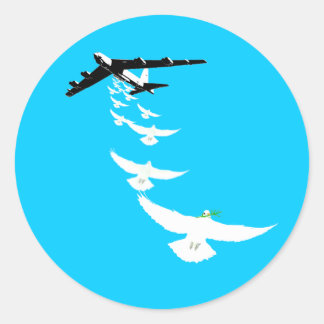 B52 Peace Dove Bomber Ronde Sticker
