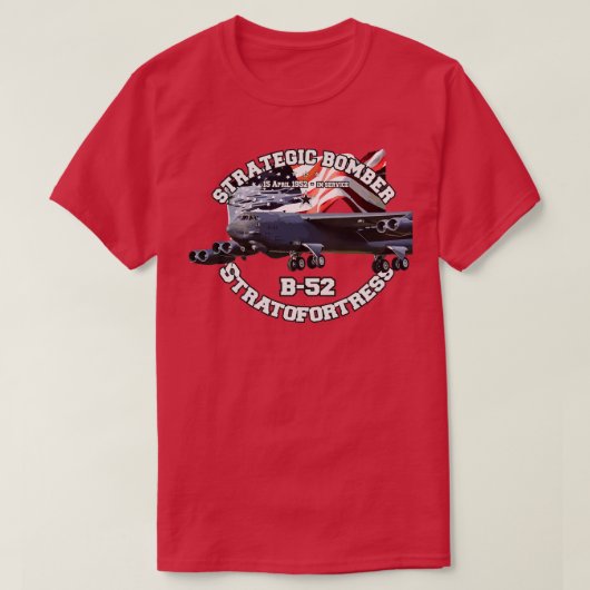 B52 Stratofortress Strategische bommenwerper T-shirt (Design voorkant)