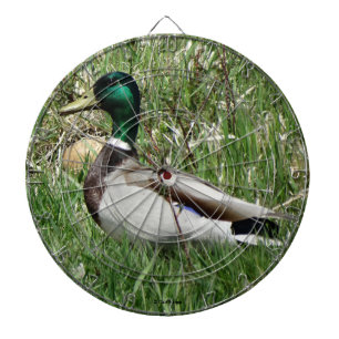 B55 Mallard Duck Drake Greenhead in de Grass Dartbord