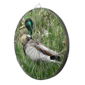 B55 Mallard Duck Drake Greenhead in de Grass Dartbord (Voorkant Rechts)