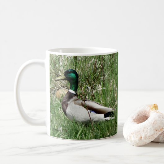 B55 Wilde Eend Woerd in het Gras Koffiemok (Met donut)