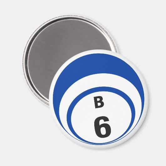 B6 bingobal koelkastmagneet magneet (Voorkant / Achterkant)
