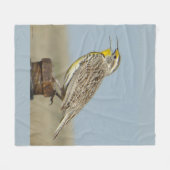 B6 Westelijke weideleeuwerik Fleece Deken (Voorkant (Horizontaal))