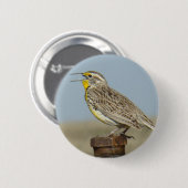 B6 Westelijke weideleeuwerik Ronde Button 5,7 Cm (Voorkant /achterkant)