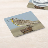 B6 Westerne meadowlark Kartonnen Onderzetters (Schuin)