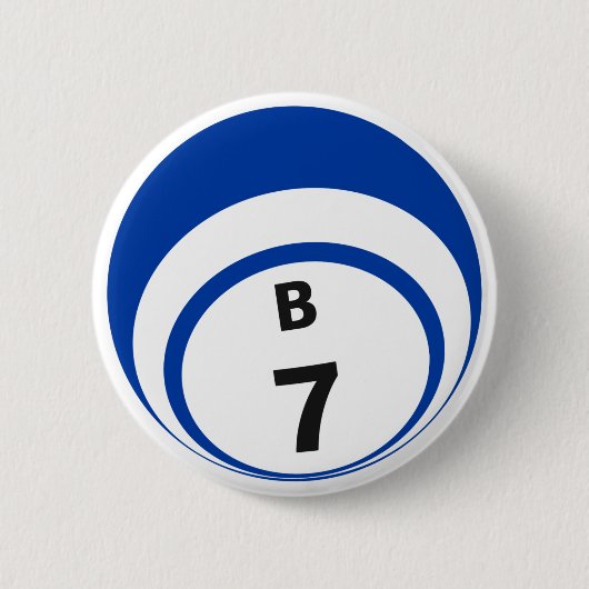 B7 Bingo Ball-knop Ronde Button 5,7 Cm (Voorkant)