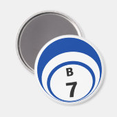 B7 bingobal koelkastmagneet magneet (Voorkant / Achterkant)