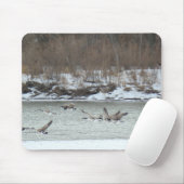 B7 Canadese ganzen in vlucht Muismat (Met muis)