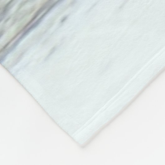 B7 Canadese ganzen over bevroren rivier Fleece Deken (Hoek)