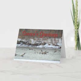 B7 Canadese Ganzen tijdens de vlucht Feestdagen Kaart