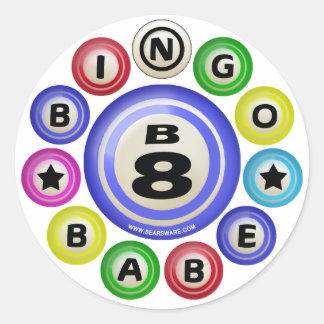 B8 Bingo Babe Ronde Sticker