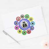 B8 Bingo Babe Ronde Sticker (Envelop)