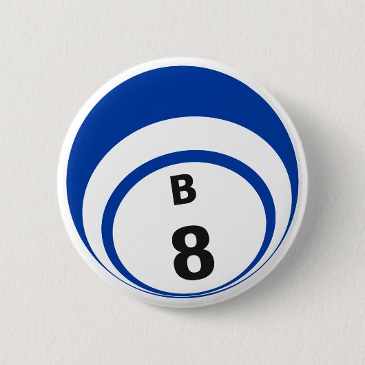 B8 Bingo Ball-knop Ronde Button 5,7 Cm (Voorkant)
