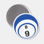 B9 bingobal koelkastmagneet magneet (Voorkant / Achterkant)
