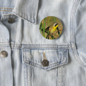 B9 Geelkeelzanger Ronde Button 5,7 Cm (In situ)