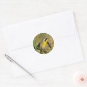B9 Geelkeelzanger Ronde Sticker (Envelop)