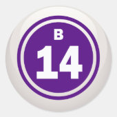 B-14- BINGOBAL RONDE STICKER (Voorkant)