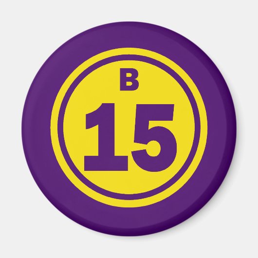 B-15 BINGO BAL MAGNEET (Voorkant)