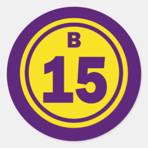 B-15 BINGO BALL RONDE STICKER