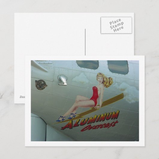 B-17 "Aluminium overcast" Nakart Briefkaart (Voorkant / Achterkant)