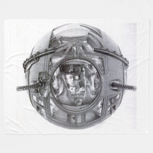 B-17 BAL TURRENT GUNNER FLEECE DEKEN (Voorkant (Horizontaal))