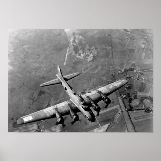 B-17 Bomber Over Duitsland - WW2 - 1943 Poster (Voorkant)